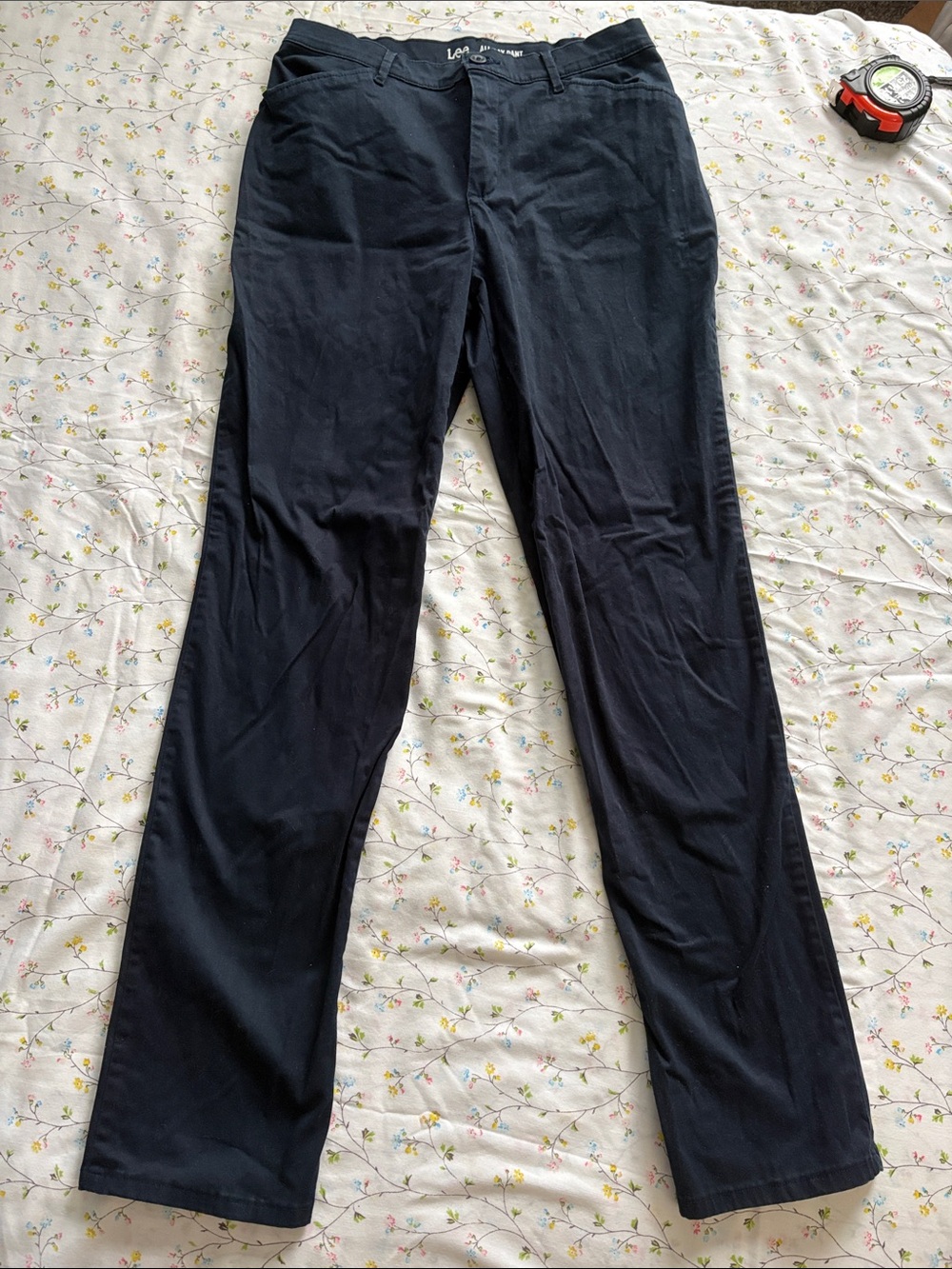 Lee Straight-Leg Navy Blue Pants (8 Tall)